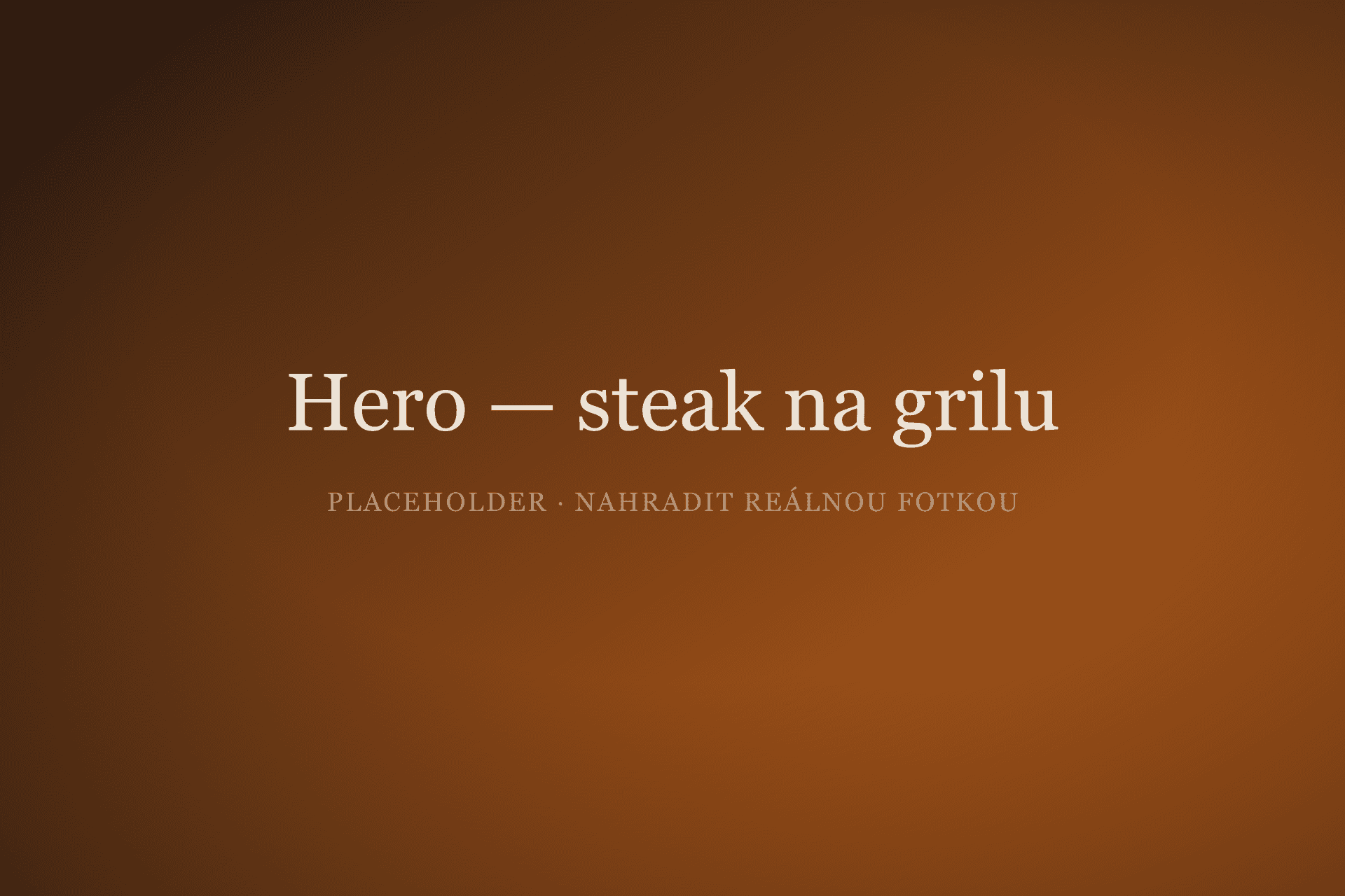 Šťavnatý steak grilovaný na lávovém grilu
